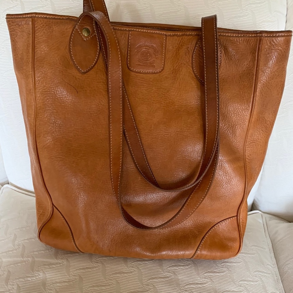 Ghurka tan/butternut leather tote bag